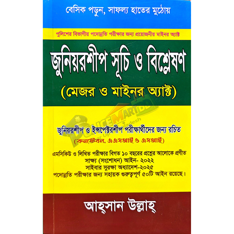 জুনিয়রশীপ সূচি ও বিশ্লেষণ (মেজর ও মাইনর অ্যাক্ট)  'Juniyorship shuchi & Bisleshon (Mejor & Mainor Act'